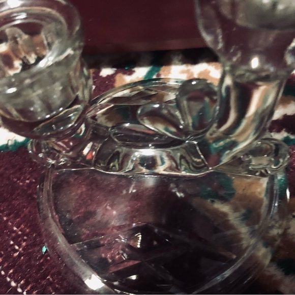 Vintage Glass Candle holders , holds two candles./christmas , Easter, Halloween. - Picture 5 of 9